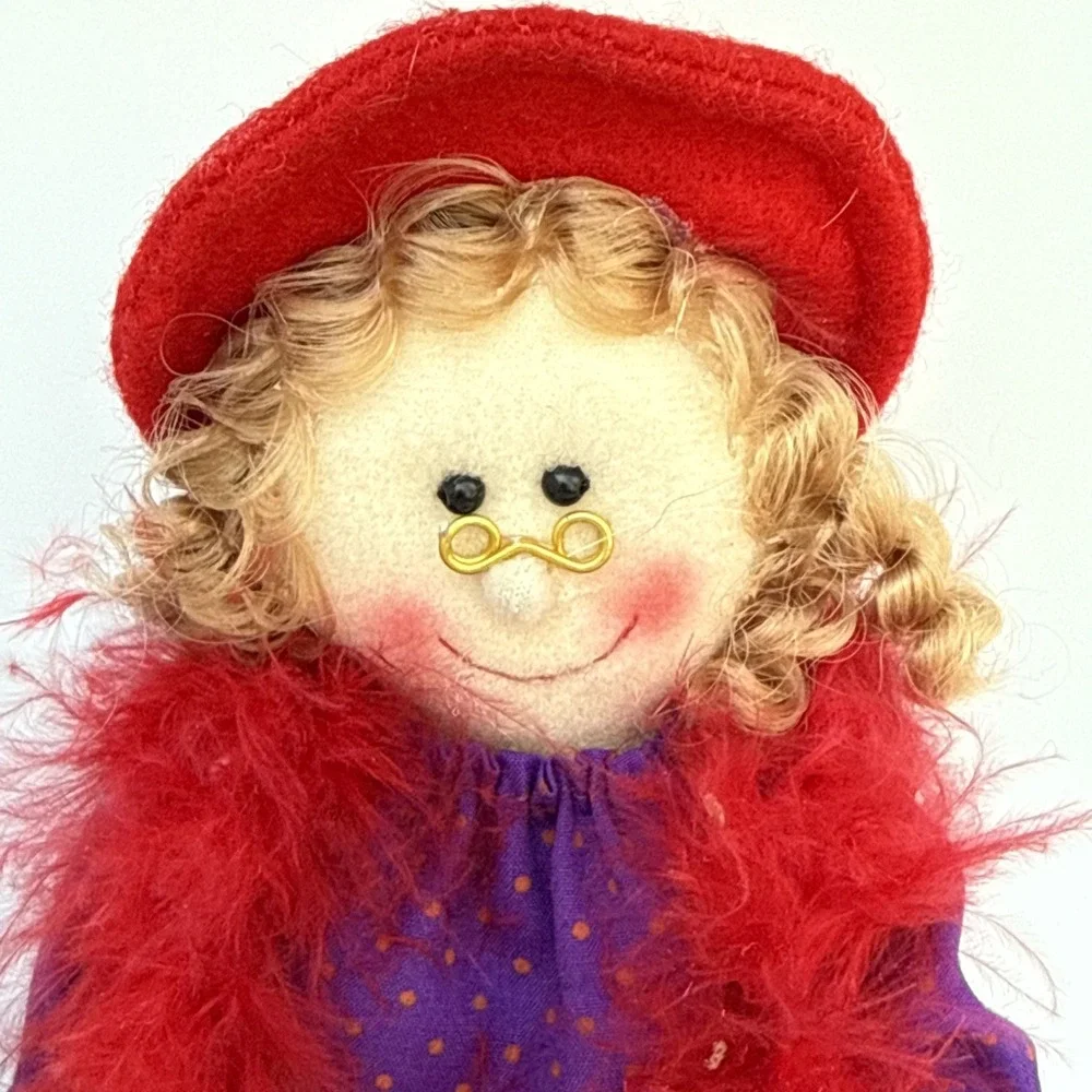 Red Hat Society Lady Plush‎ Doll Decor